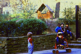 Children & staff in the Maxilla garden
